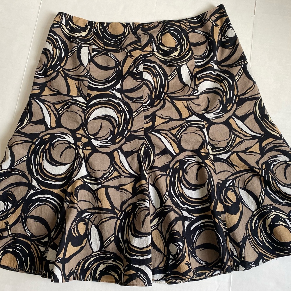 Talbots Swirl Print A-Line Midi Skirt Size 16 – Excellent Condition